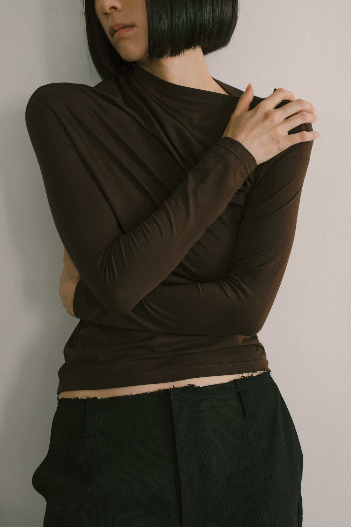 【展示会/後】Eucalyptus Jersey Drape Top (ls72652T) ¥24,200-
