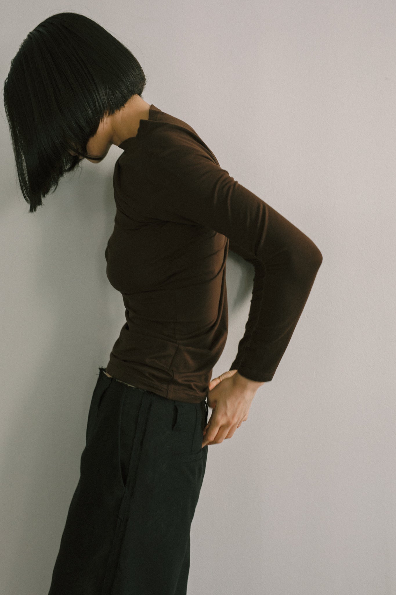 【展示会/後】Eucalyptus Jersey Drape Top (ls72652T) ¥24,200-