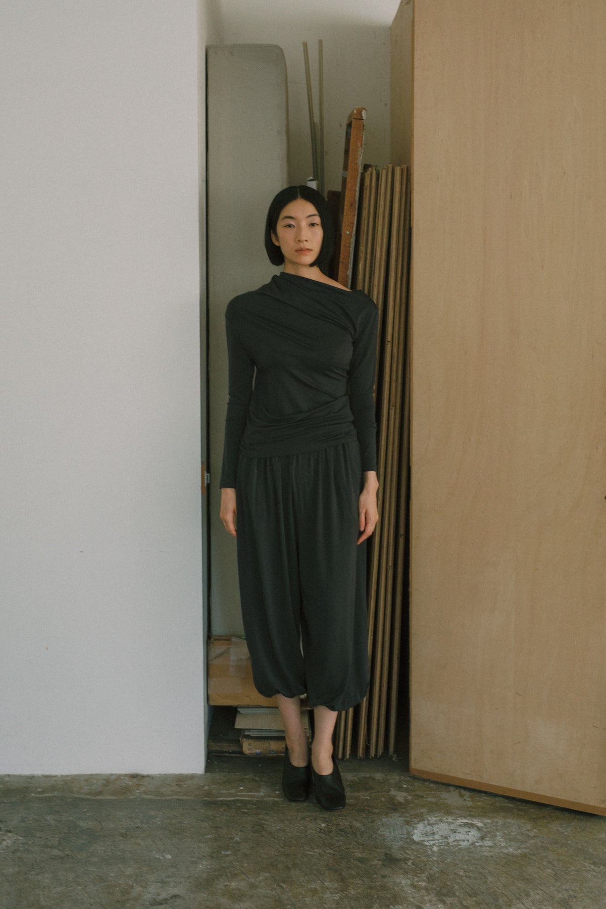 【展示会/後】Eucalyptus Jersey Drape Top (ls72652T) ¥24,200-