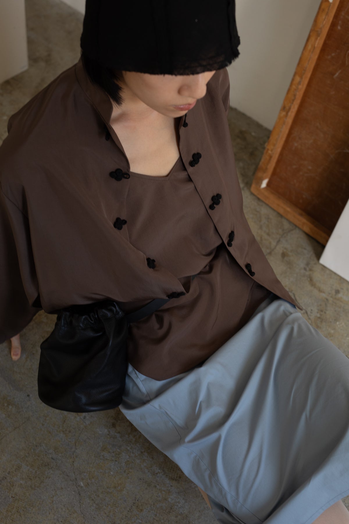 Silk Touch Satin China Shirt (ls72644T)
