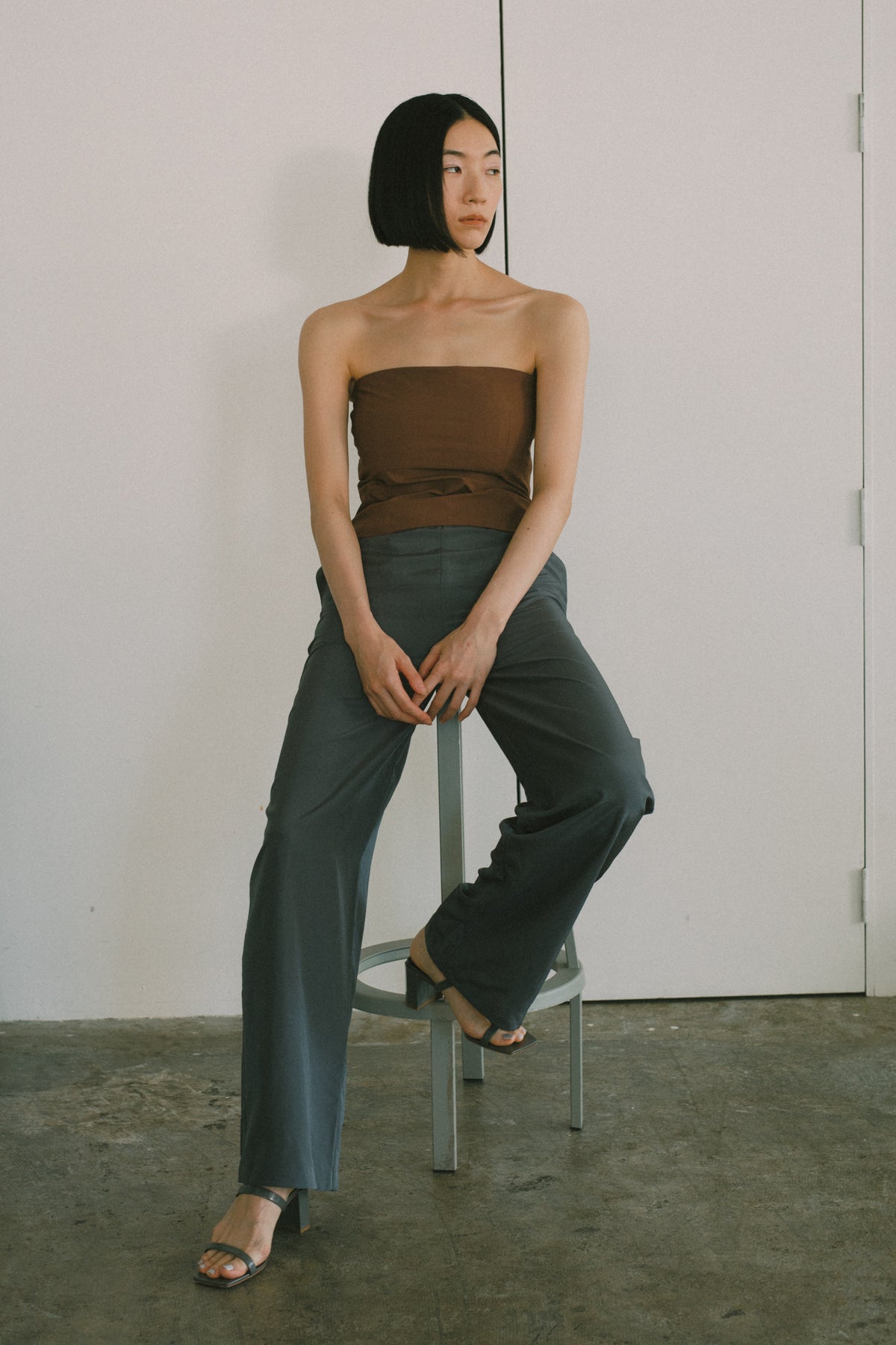 Silk Touch Satin Straight Trousers (ls72660P)