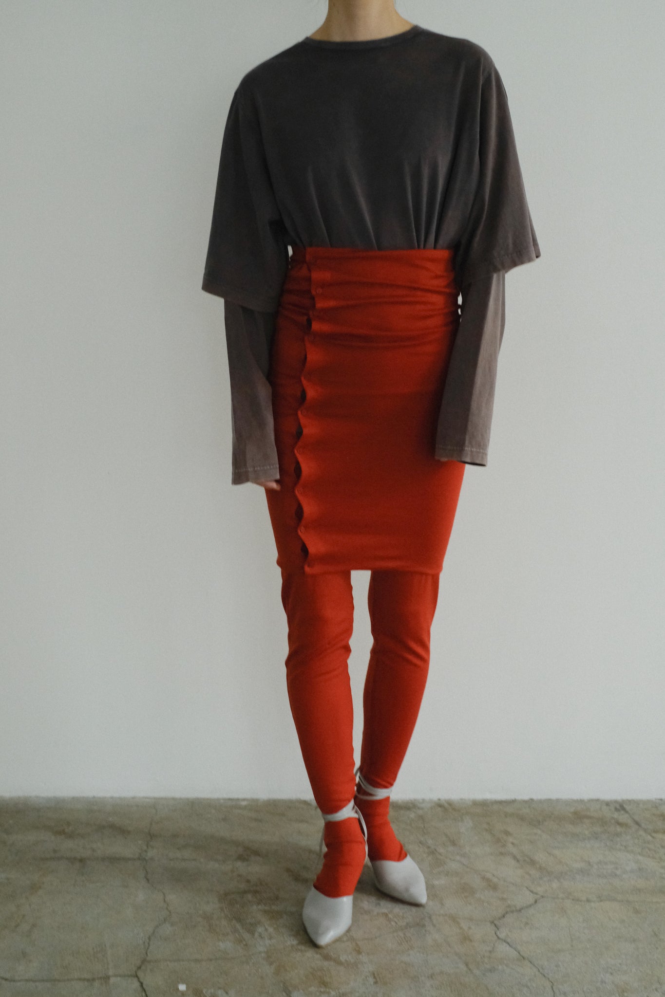 Wool Back Button Tights (ls44486P)