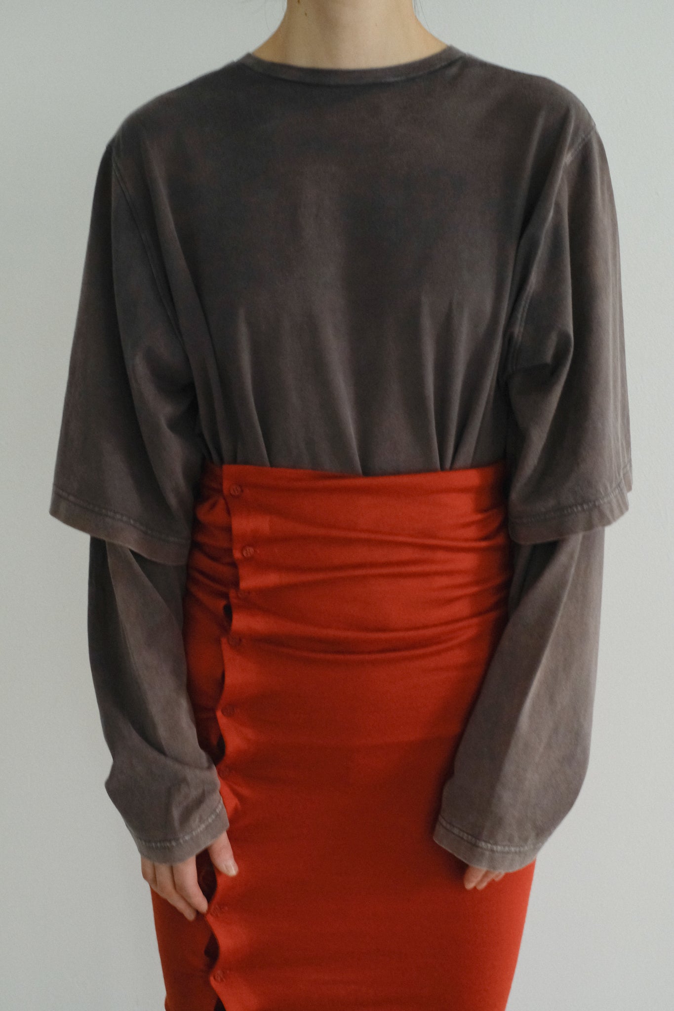 Spin Wash Layered Sleeves T (ls44482T)