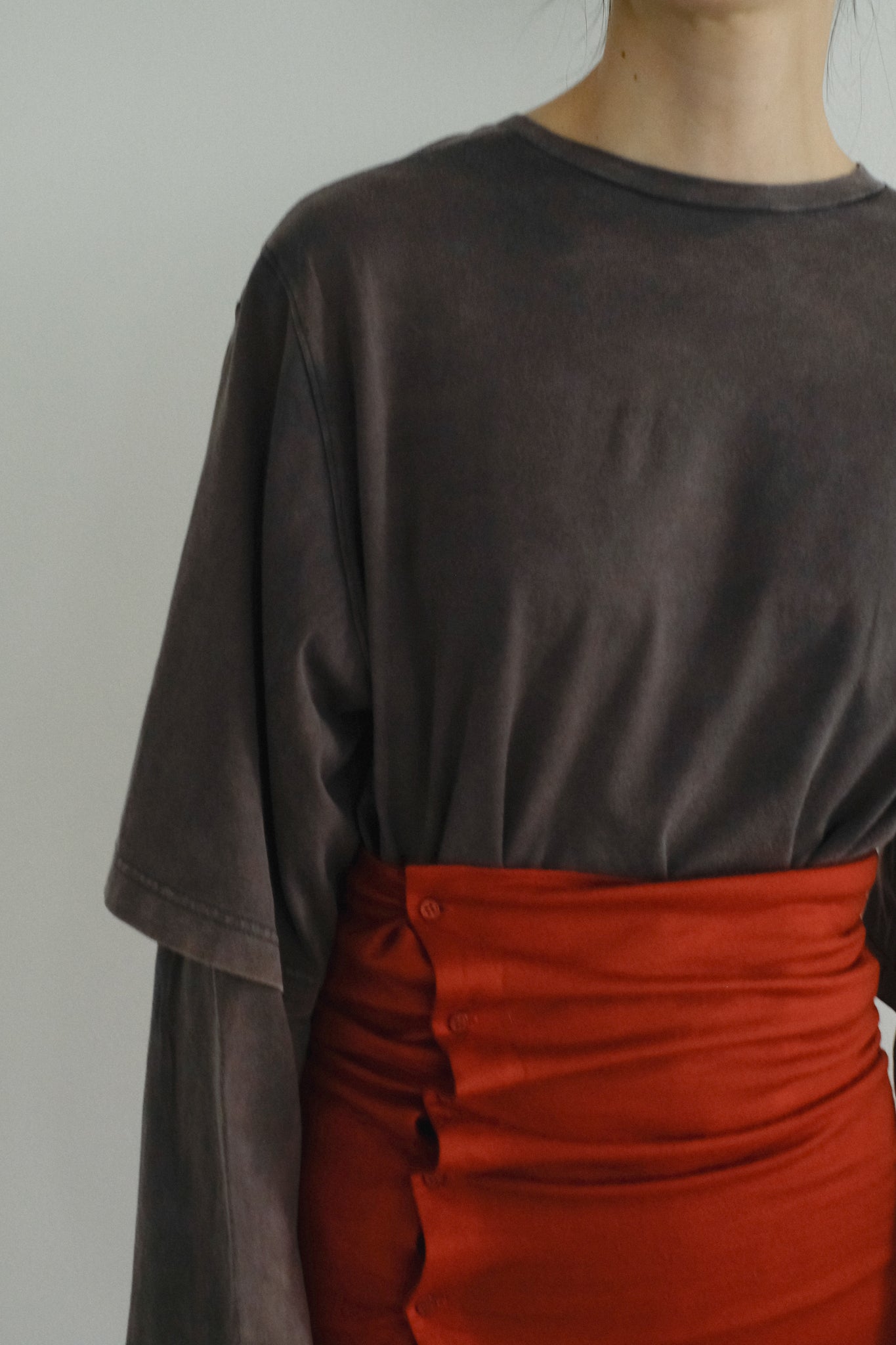 Spin Wash Layered Sleeves T (ls44482T)