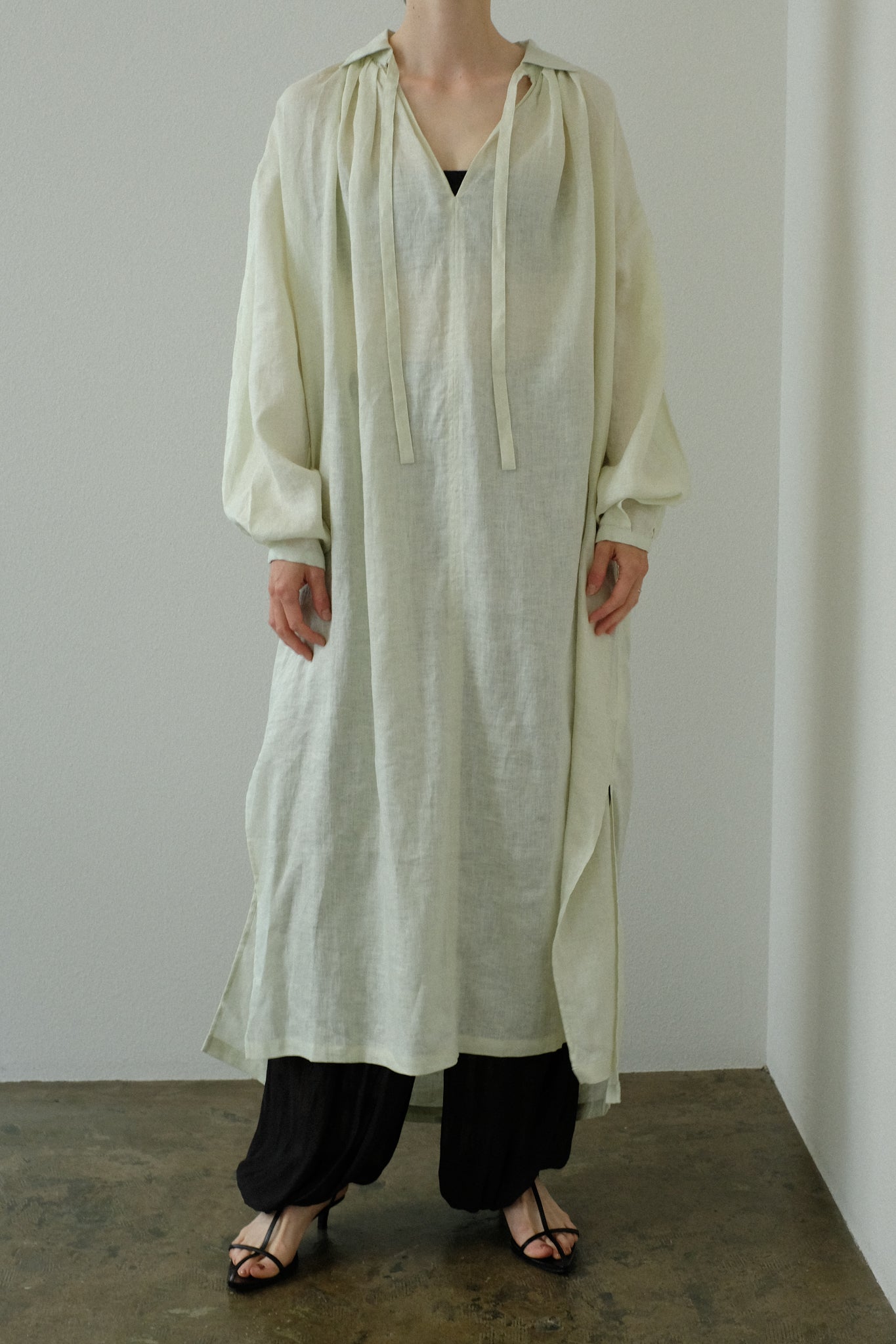 French Linen Back"O" Dress（ls11214D）