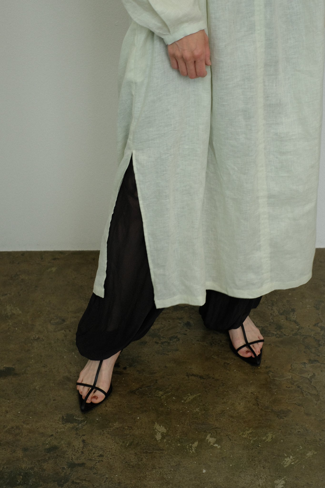 French Linen Back"O" Dress（ls11214D）