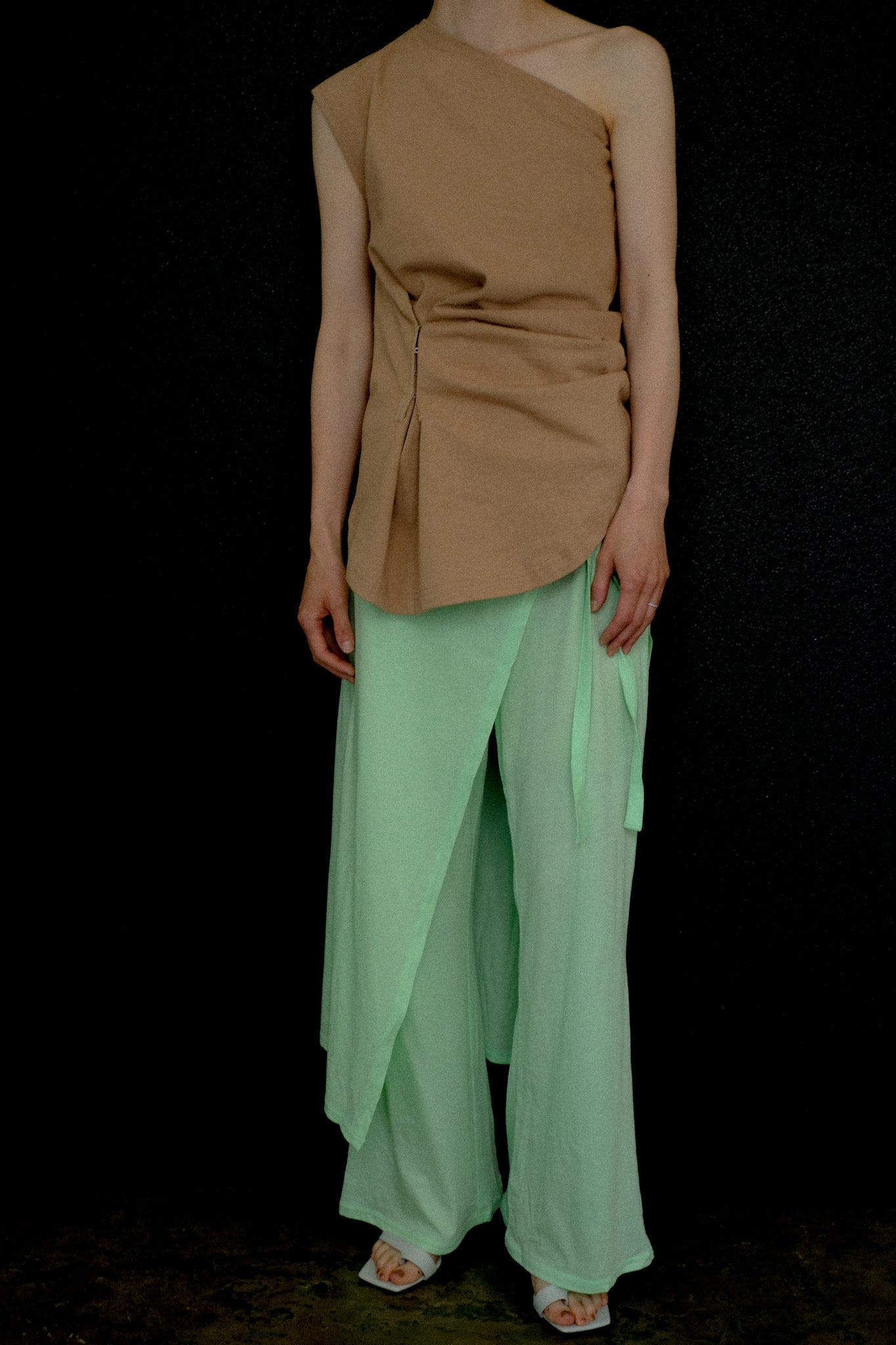 One Shoulder  Sleeveless Tops（ls102T）