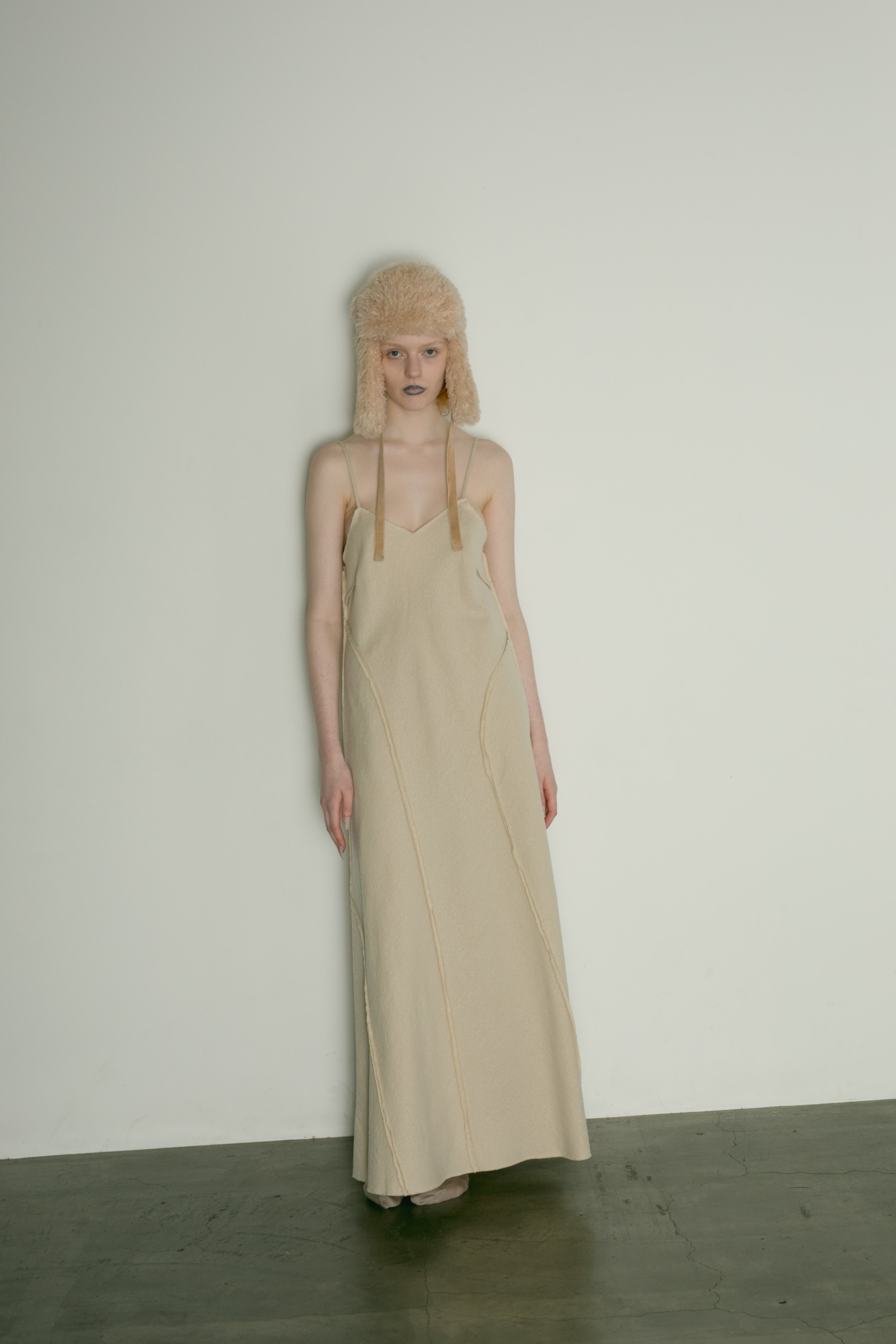 Crape Cotton Wool Patchwork Camisole Dress (ls44460D)