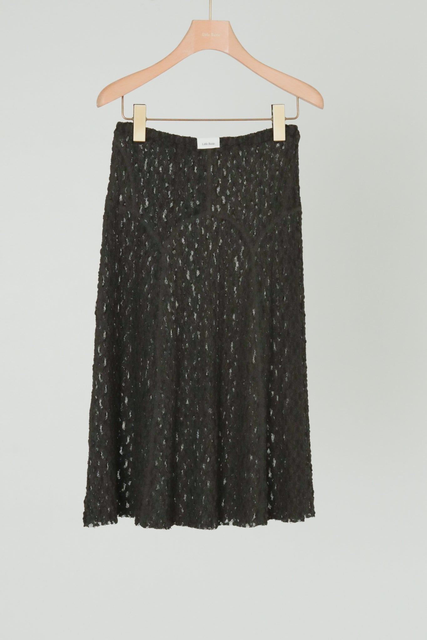 Organic Shrink Lace Panel Skirt (ls44466S)