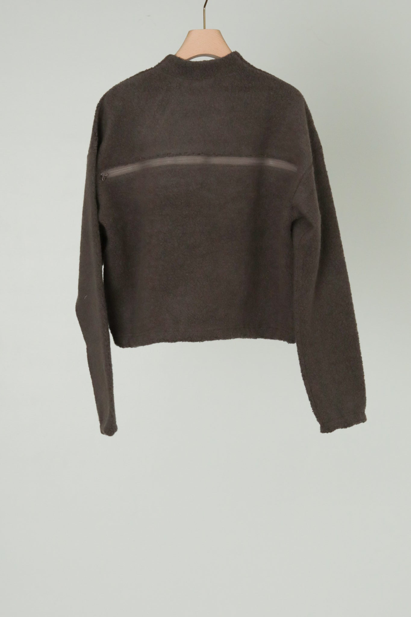 Wool Angola Pile Harf Zip Over PO (ls44475T)