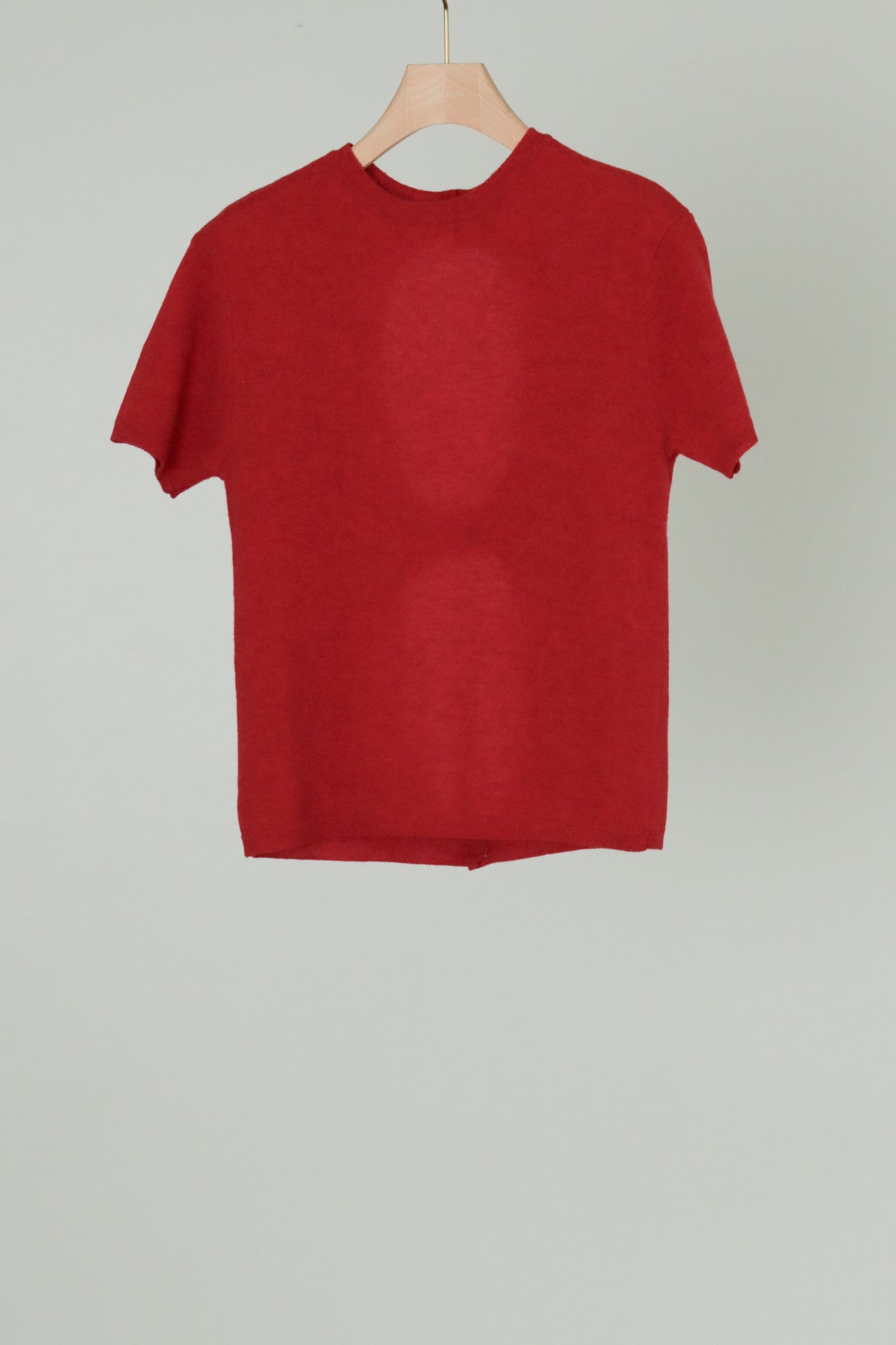 Extra Fine Merino Wool Back Open Short Sleeves Knit (ls44479K)