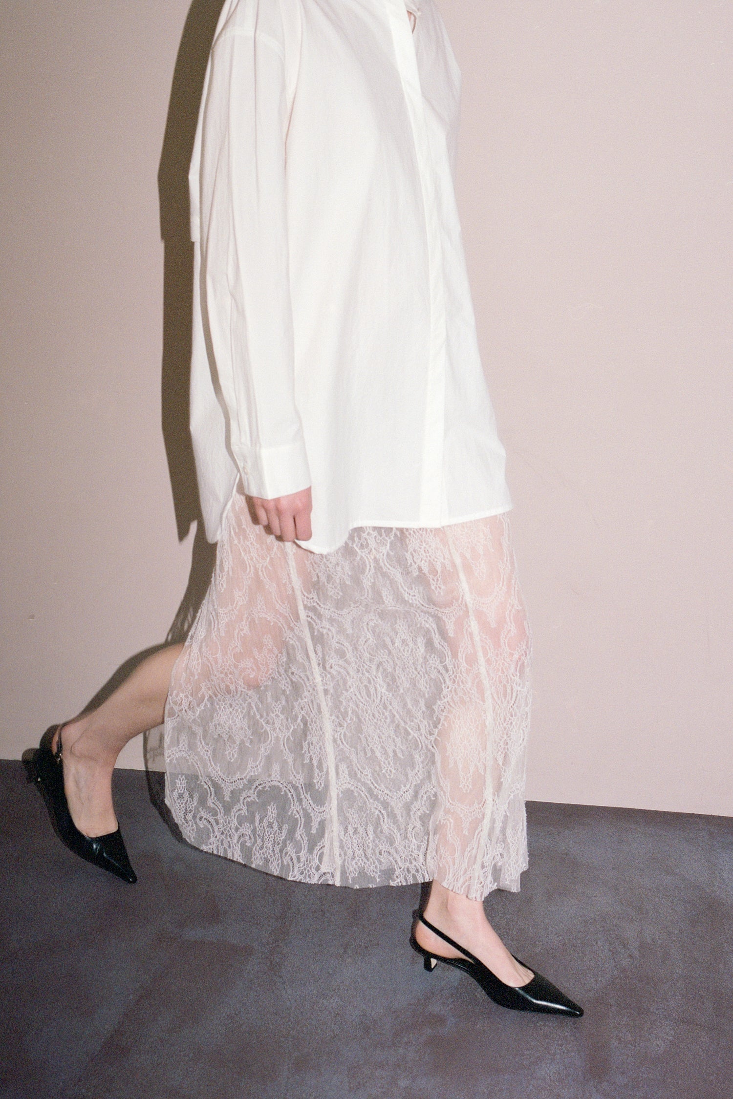 【展示会/後】Lace Camisole Slit Dress (ls54541D) ¥40,700