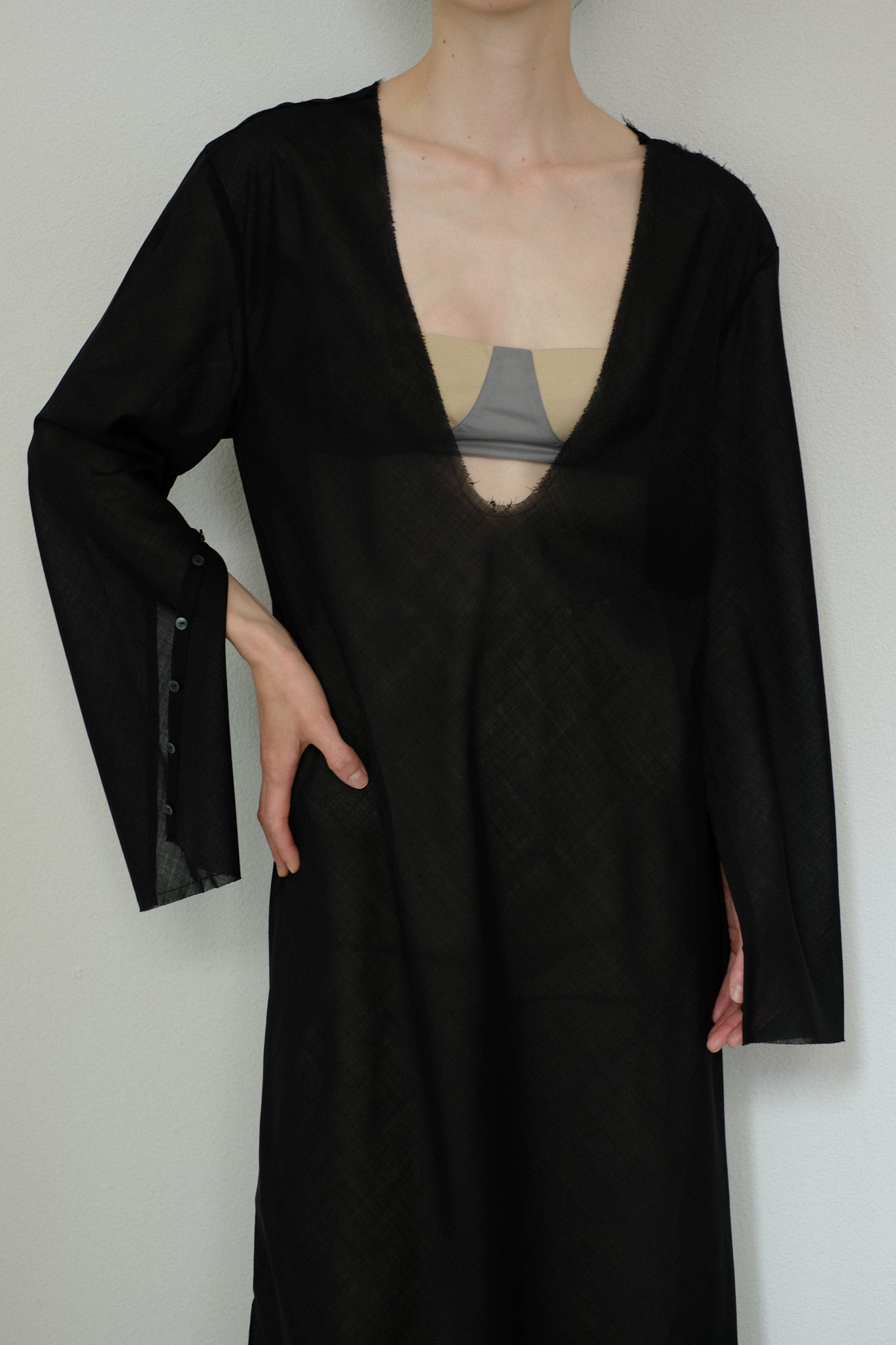 Wool Voile 2way Dress (ls32363D)