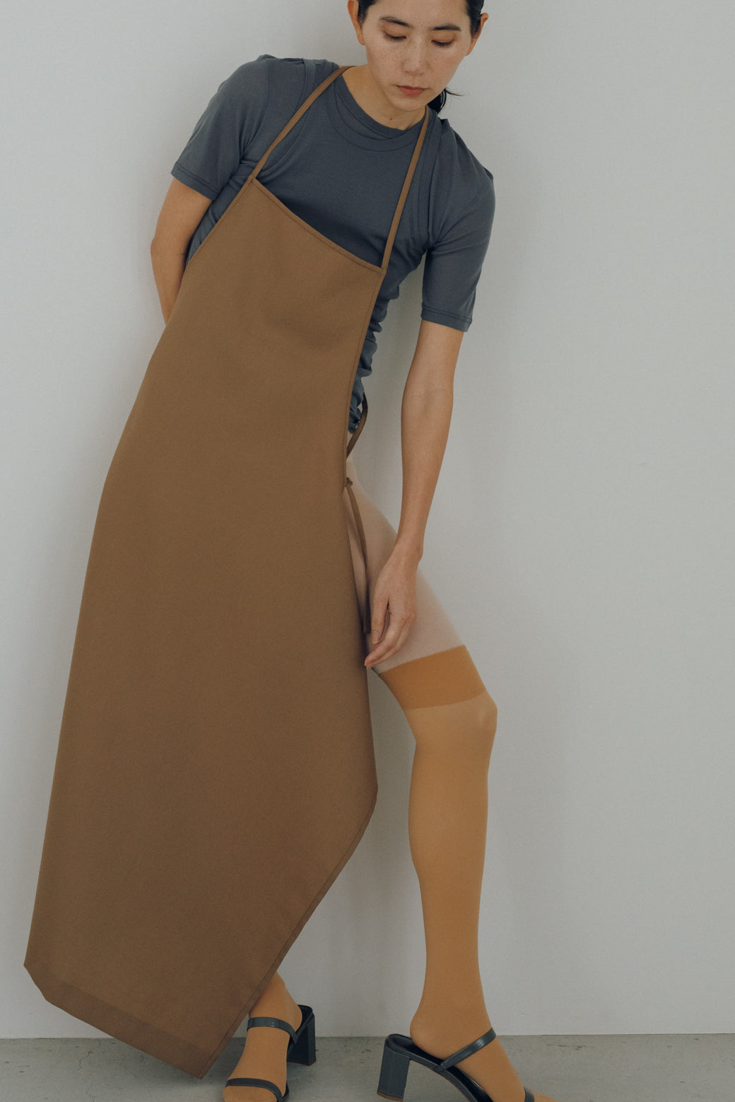 Wool Mix Apron Dress (ls62579D)