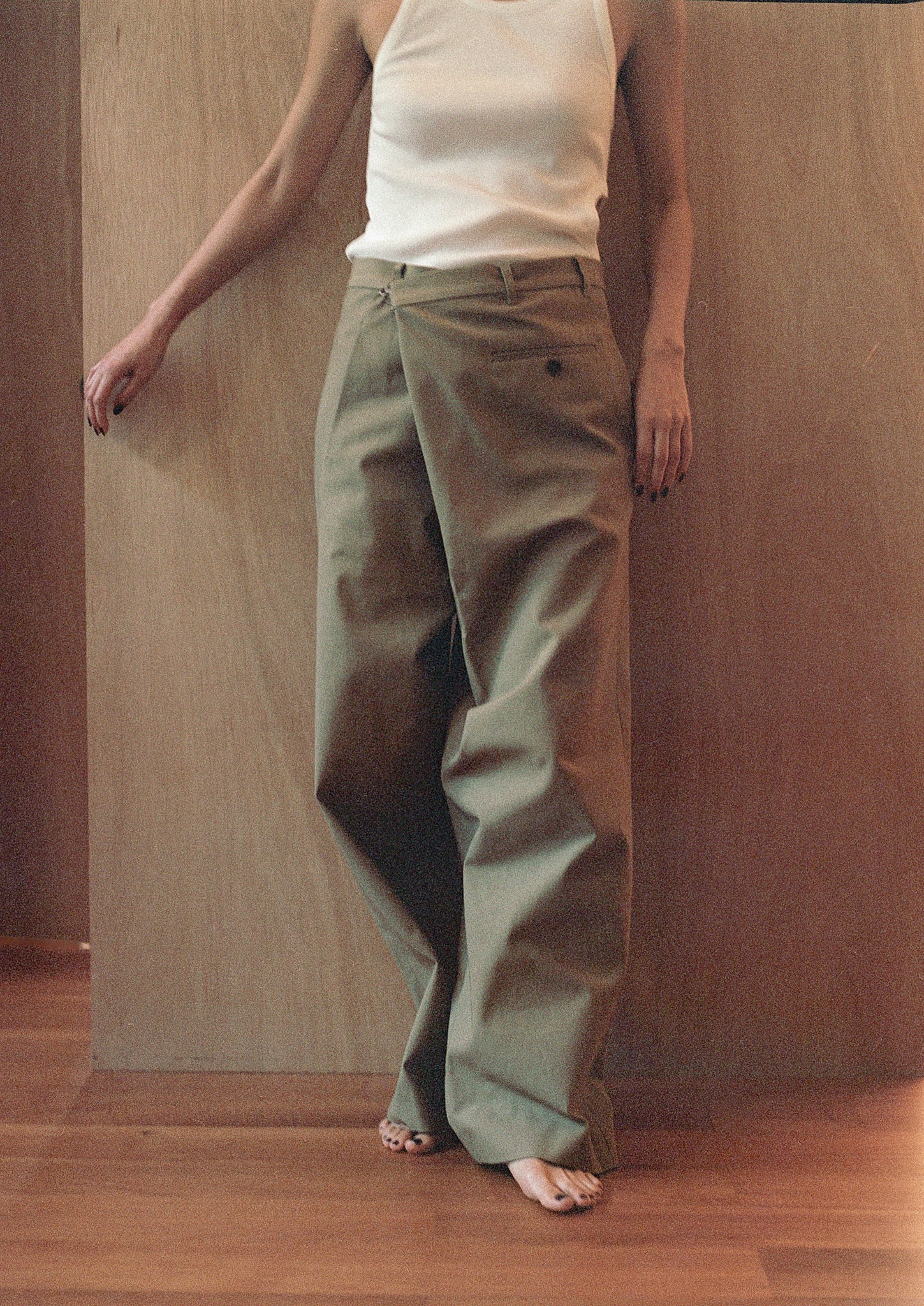 Side Fold Wide Trousers (ls42423P)