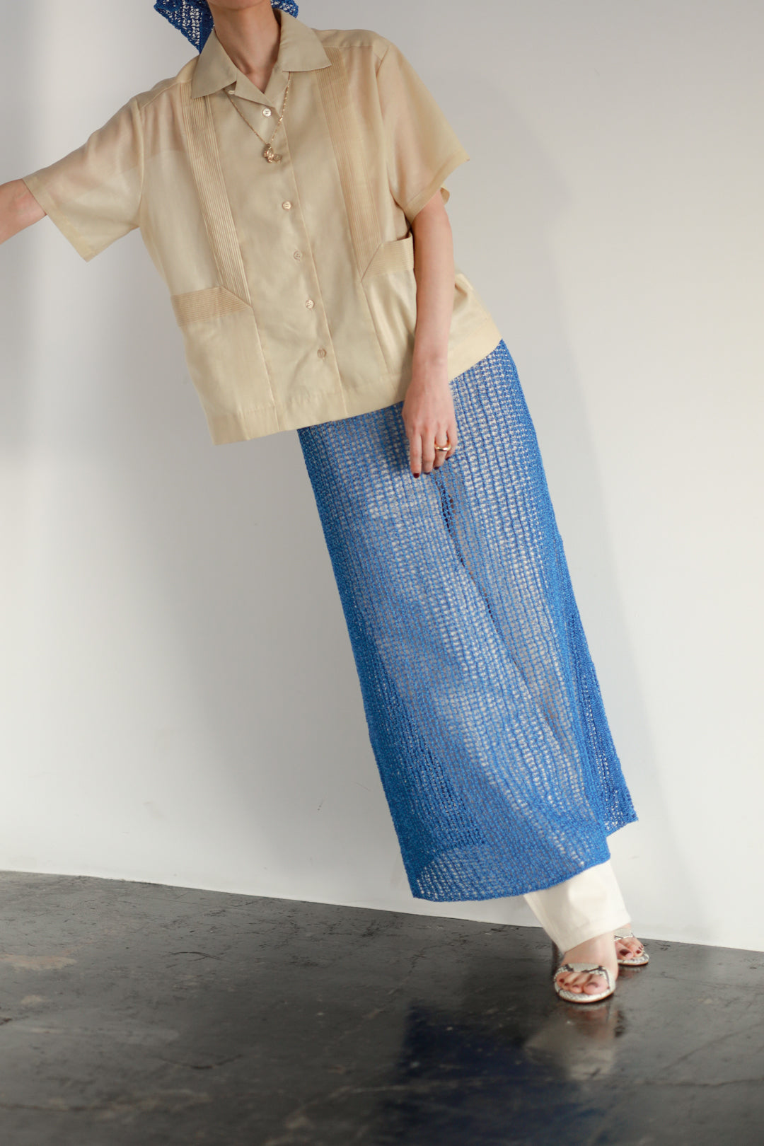 Tape Yarn Mesh Skirt（ls12226S）