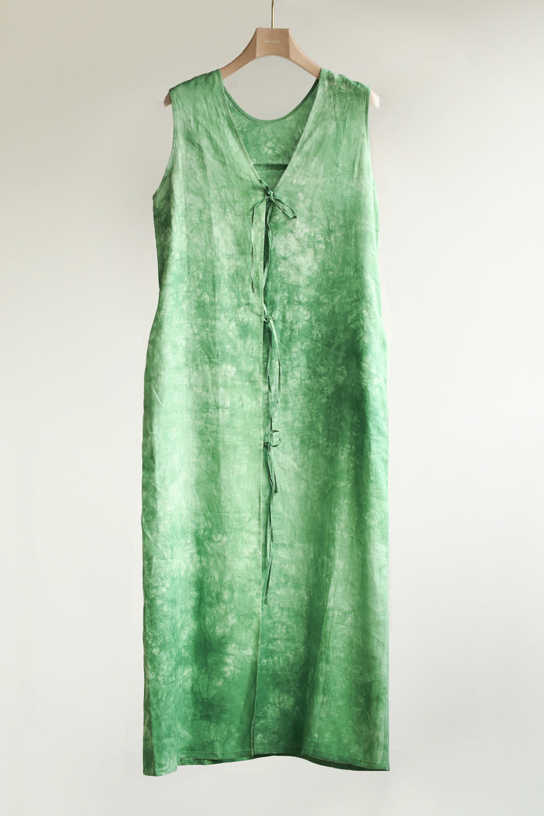 Hand Dyed Linen Long Gilet（ls12239D）