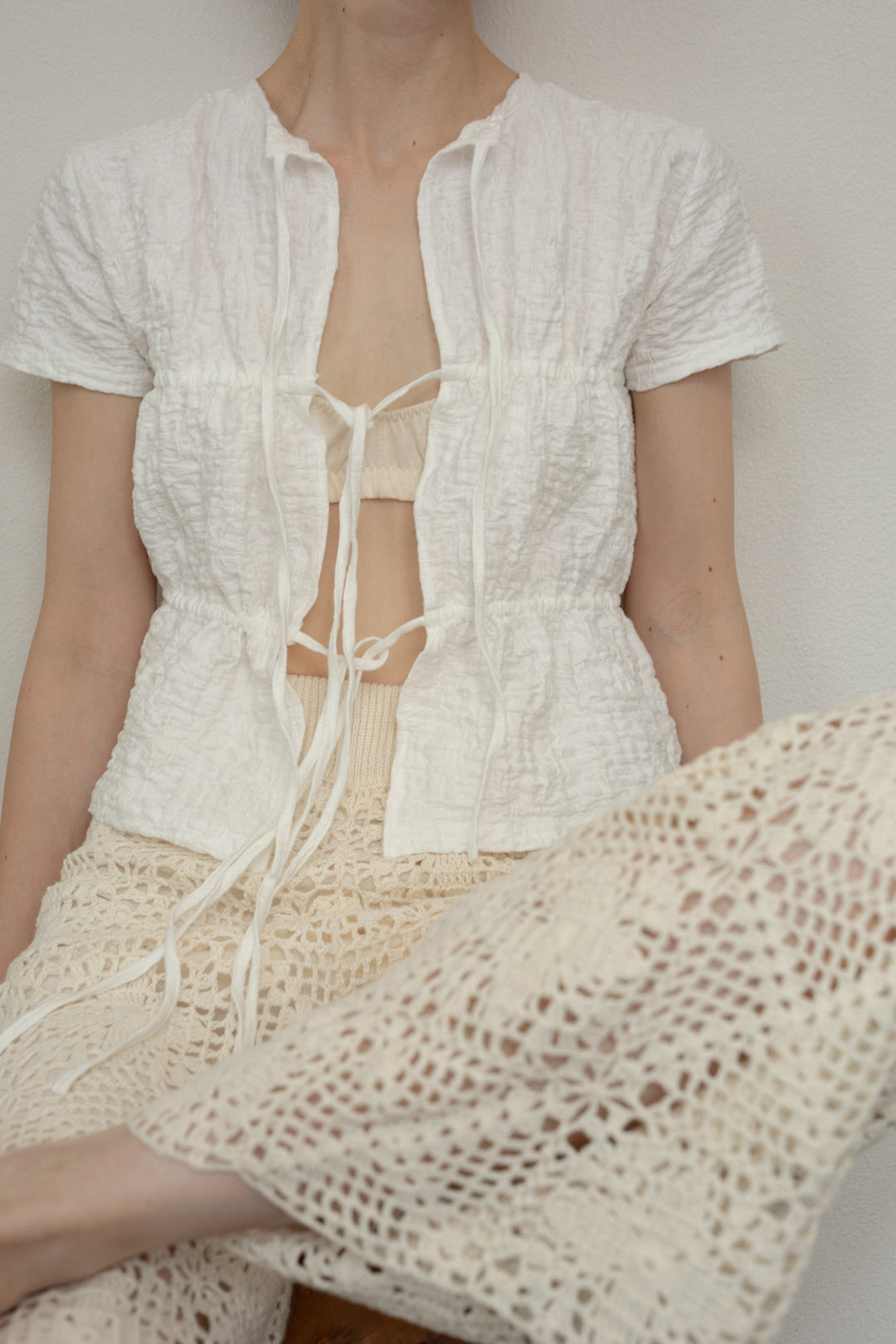 Hand-Knitted Lace Patchwork Pants（ls22290P）