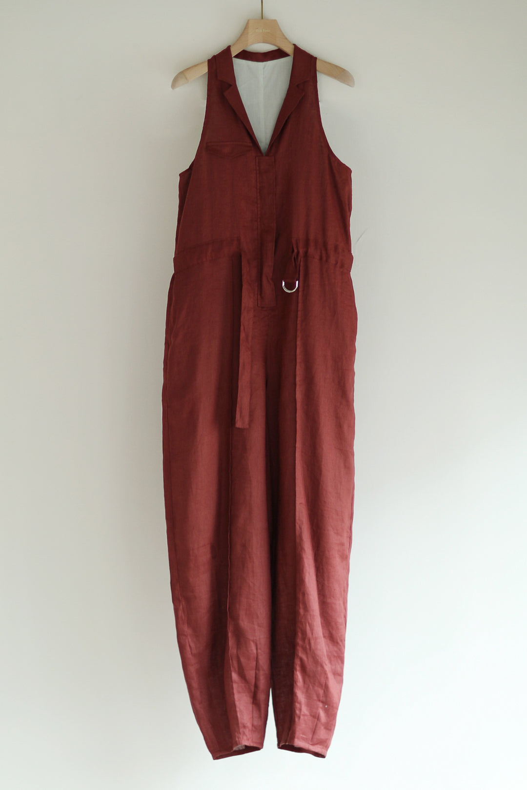 French Linen Tailor Sleeveless Jumpsuit（ls11219P）