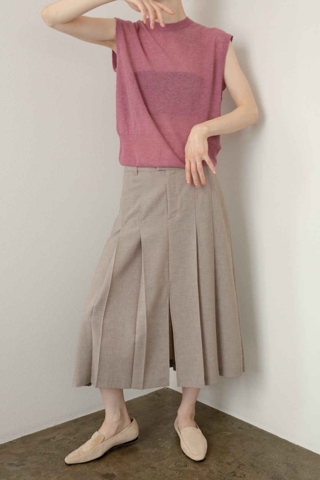 Cotton Linen Dry Touch Sleeveless Knit（ls11216K）