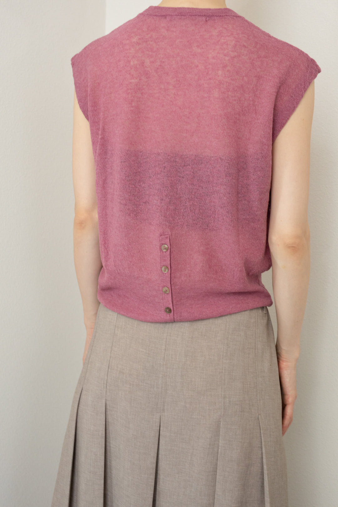 Cotton Linen Dry Touch Sleeveless Knit（ls11216K）
