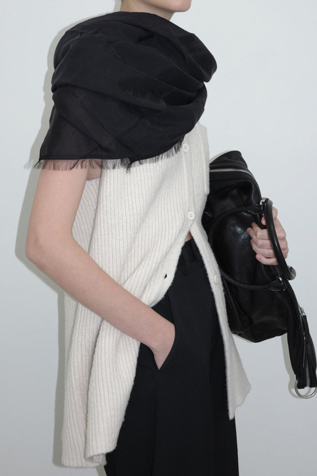 【Studio Doe】Soft Shawl With Fringe(DN-259OSC14)