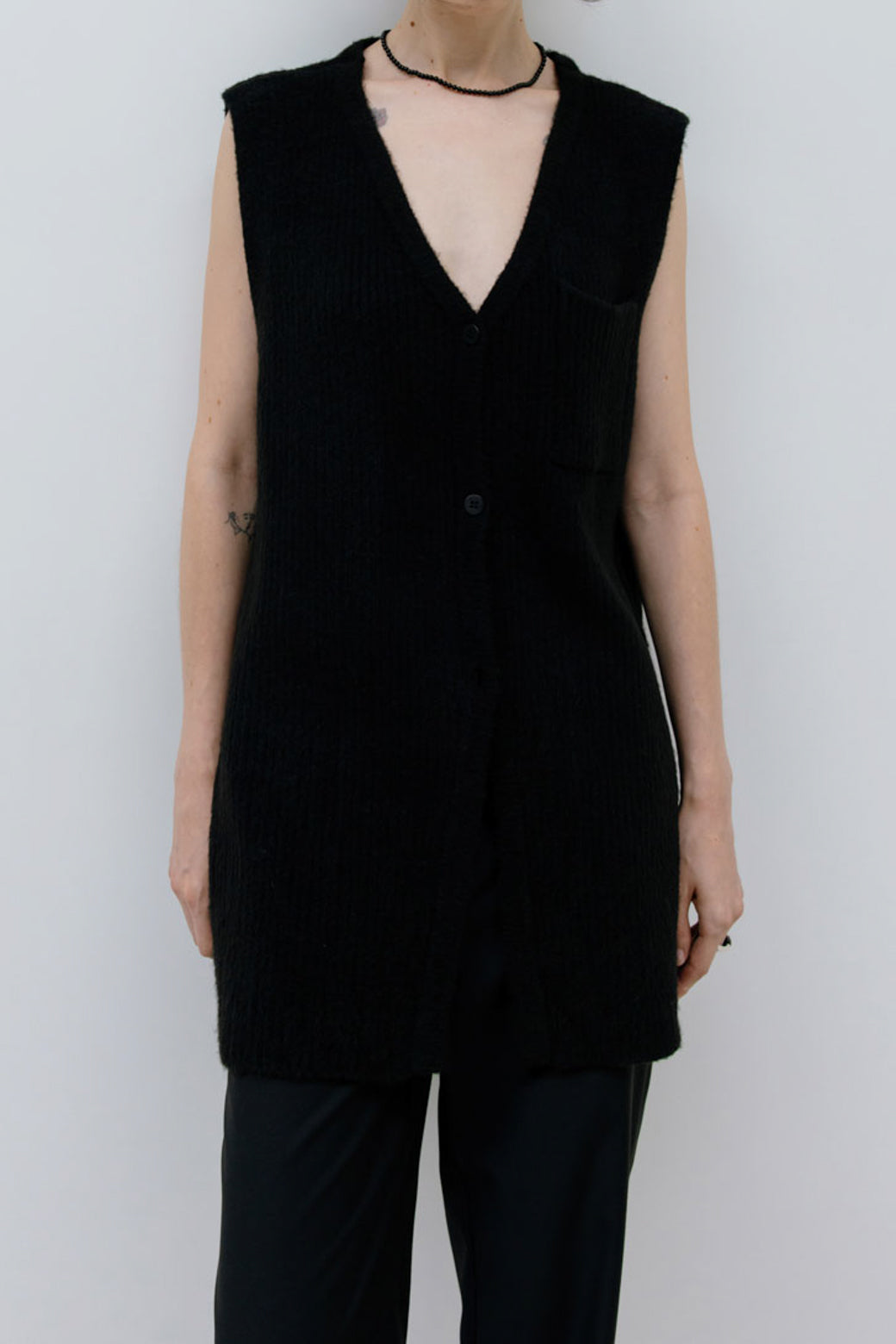 【Studio Doe】X-silhouette Knitted Vest(DN-259OKV01)
