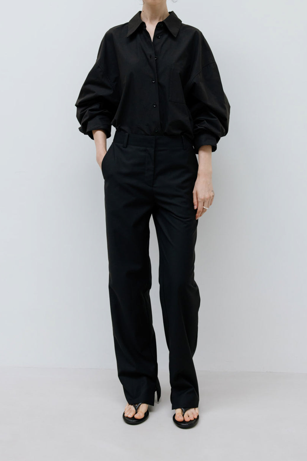 【Studio Doe】 Side Slit Trousers(DN-259ODP43)