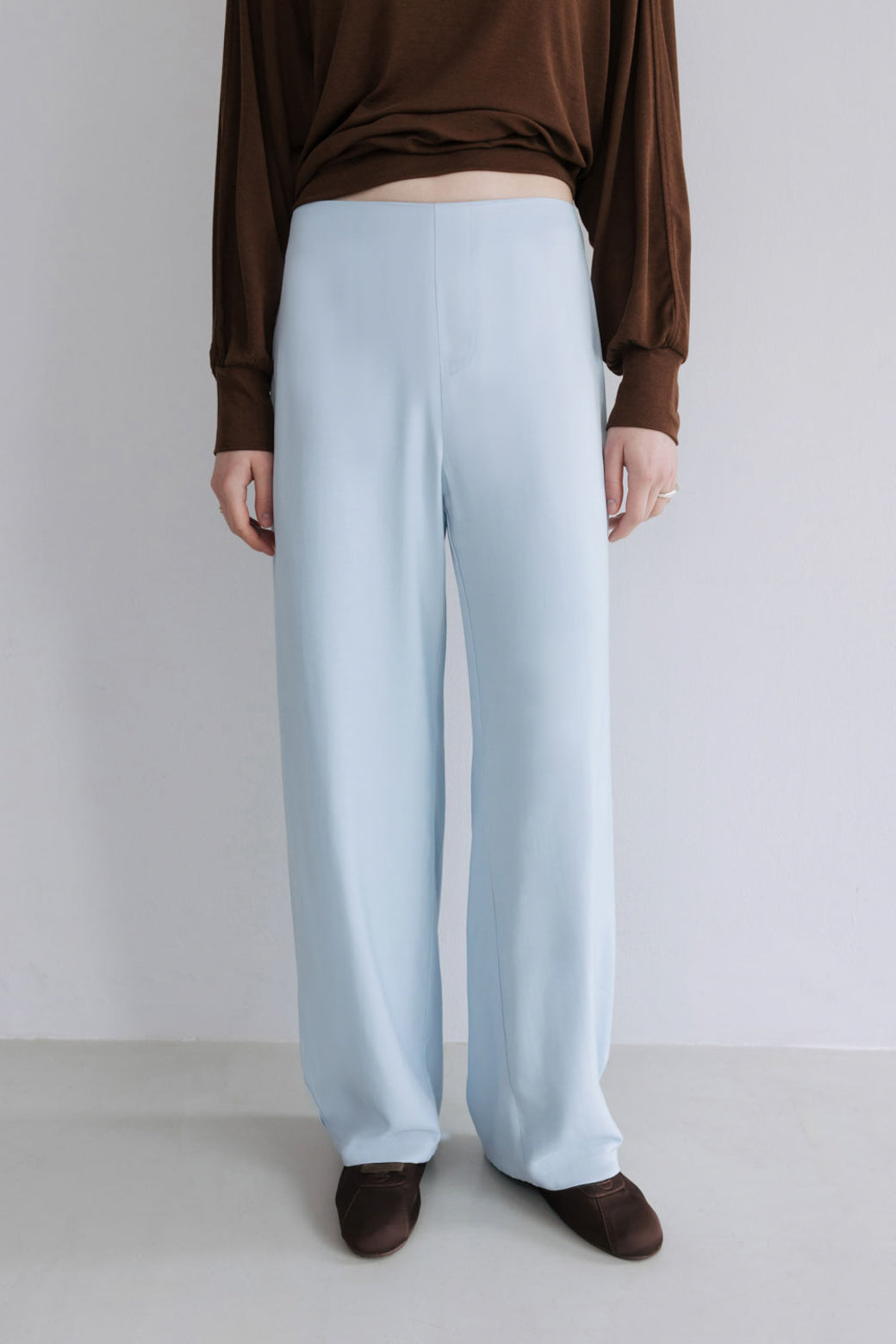 【Studio Doe】Matt Satin Easy Pants(DN-261ODP10)