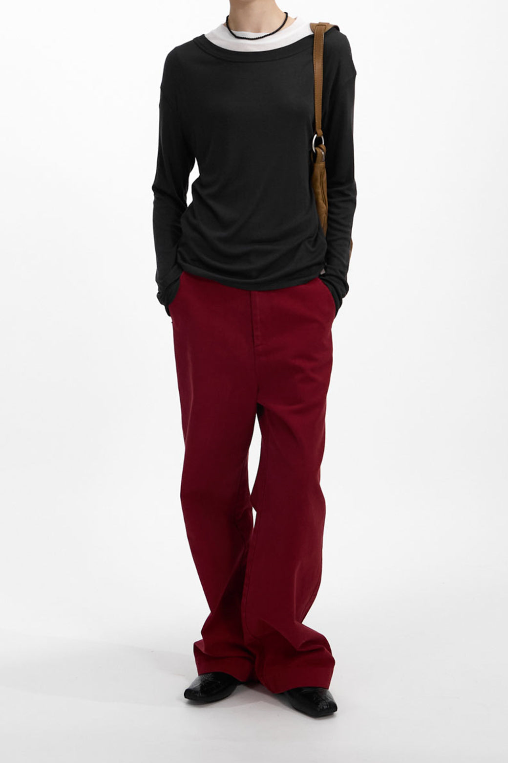 【Studio Doe】Premium Tencel Wide Neck Pullover(PM-252TLT17)