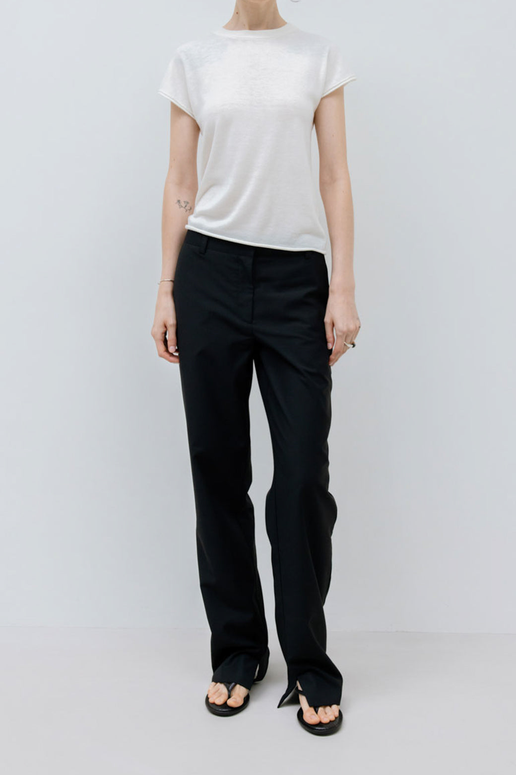 【Studio Doe】French Sleeve Knit T-shirt(DN-259OKN03)