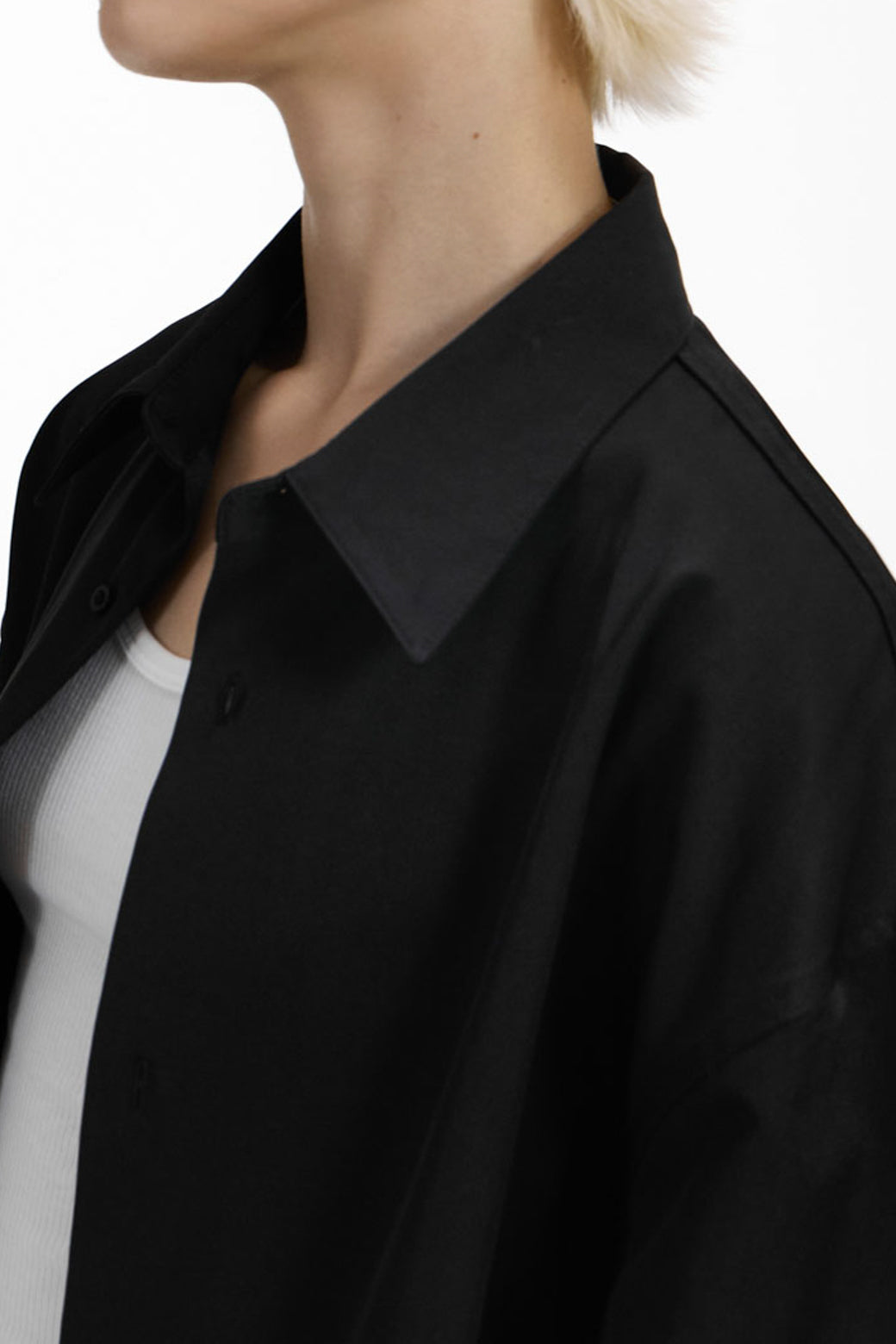 【Studio Doe】Curved Sleeve Shirt Jacket(DN-25QCRT03)