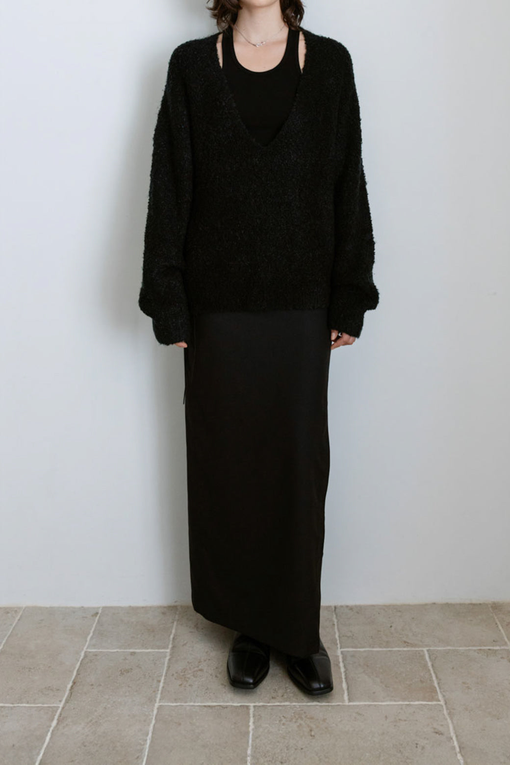 【Studio Doe】Wool V-neck Loose Sweater(DN-25JOKN02)