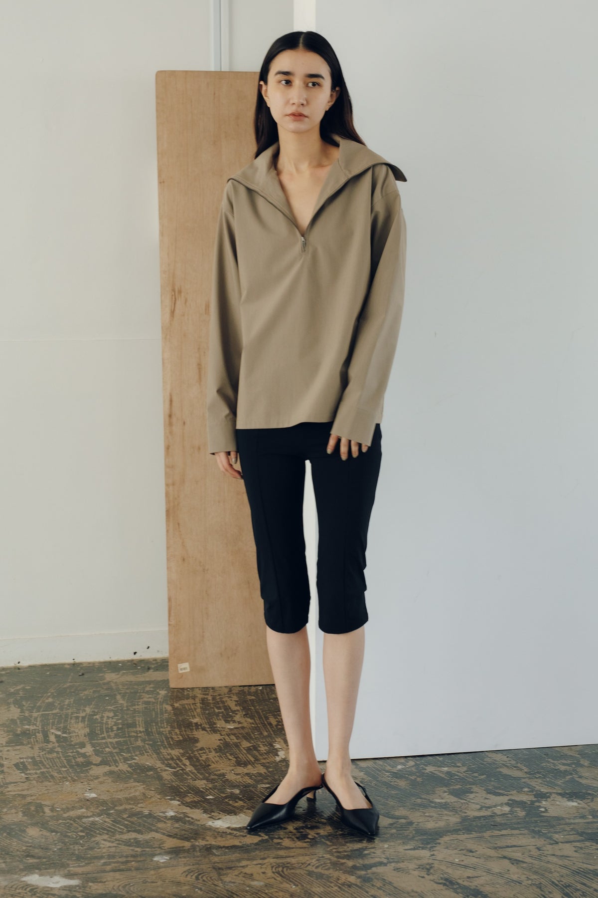 Wooly Nylon Half Zip Shirt
